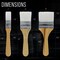 3 Pack of Variety Size Synthetic Bristle Paint, Chip and Utility Paint Brushes for Paint, Stains, Varnishes, Glues, and Gesso